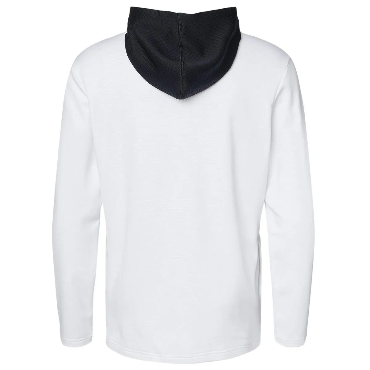 adidas Men's White Textured Mix Media Hooded Sweatshirt