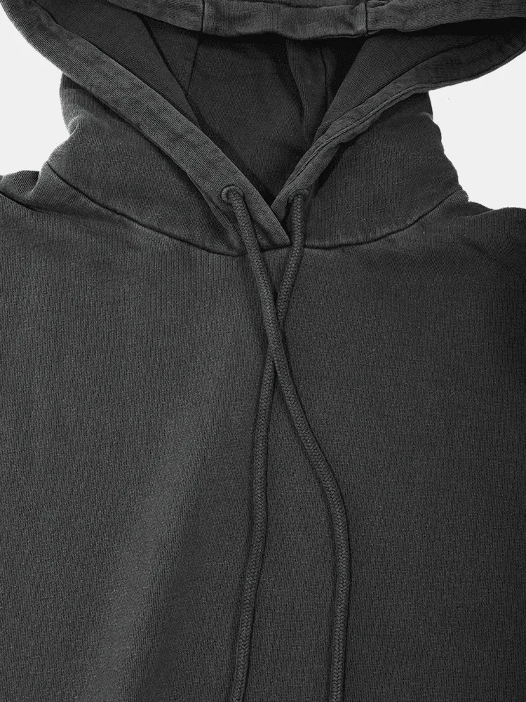 Afends THC Hemp Oversized Pull On Hood - Stone Black