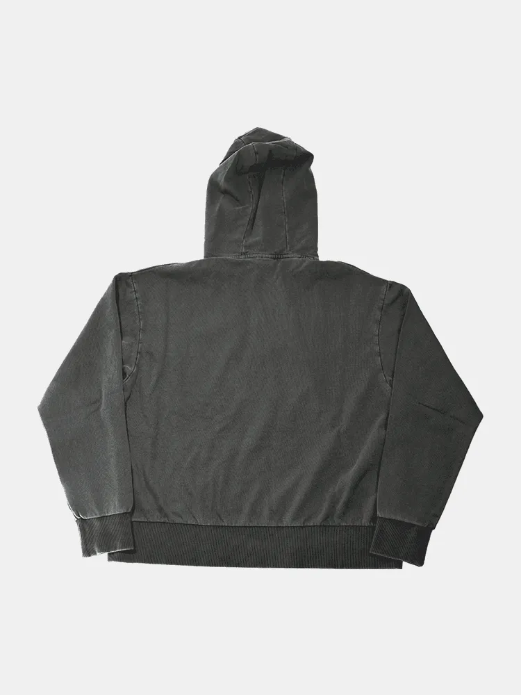 Afends THC Hemp Oversized Pull On Hood - Stone Black