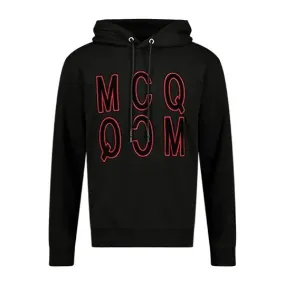 ALEXANDER MCQUEEN VELVET BLACK HOODIE