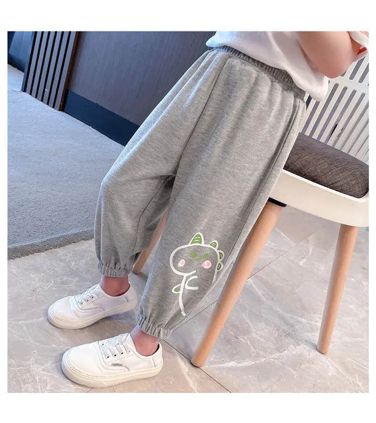 Baby Kid Girls Dinosaur Cartoon Print Pants