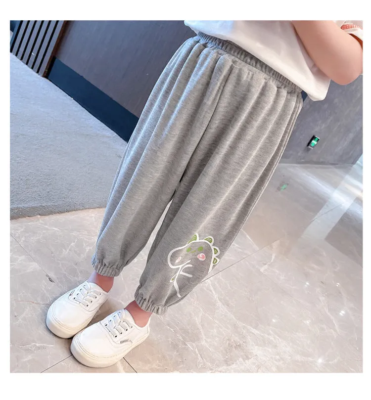 Baby Kid Girls Dinosaur Cartoon Print Pants