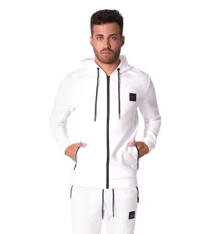 Bertigo Athletic Wear | Zuma Side Pocket White Hoodie