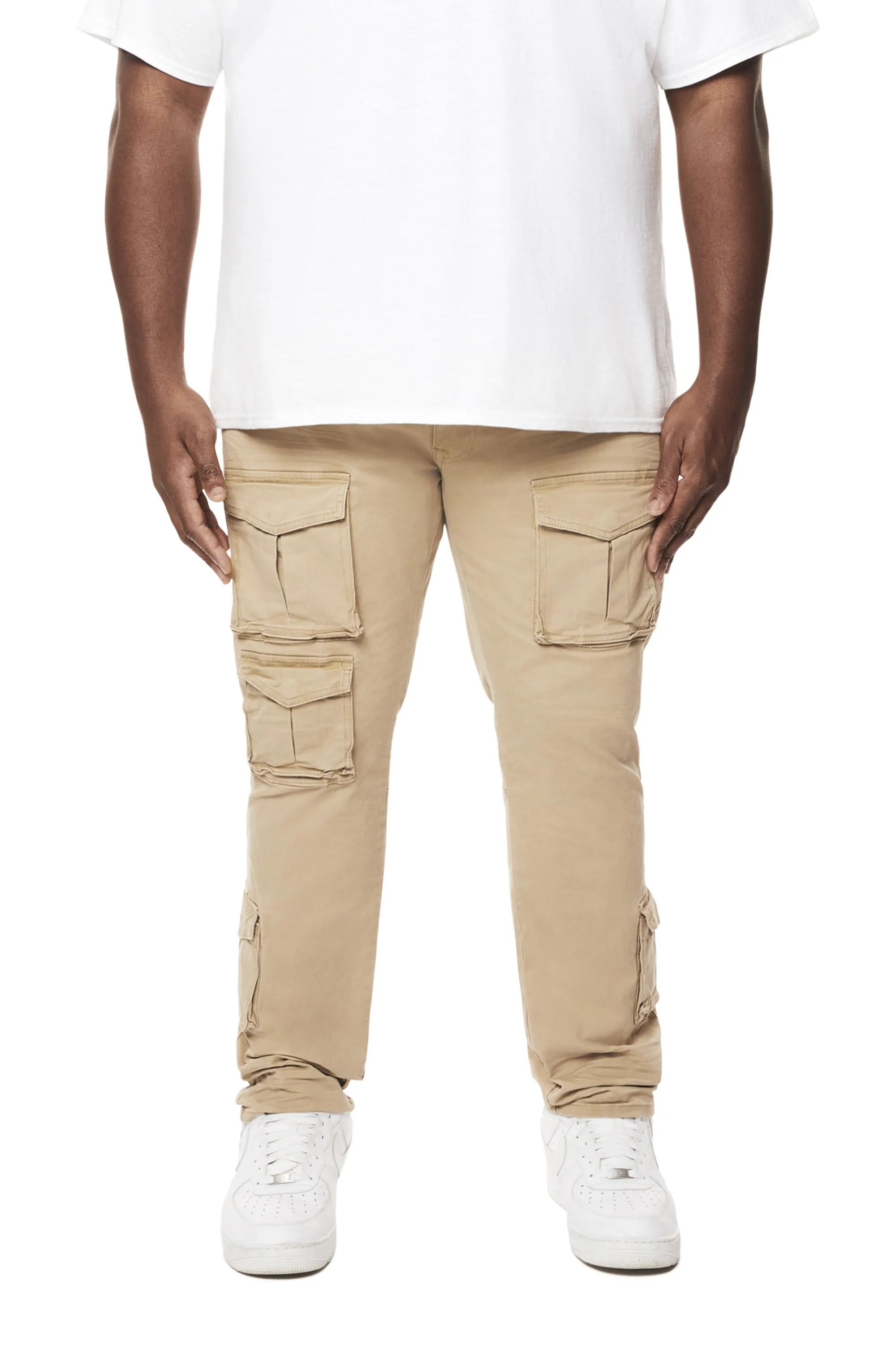 Big and Tall - 10 Pocket Twill Pants - Khaki