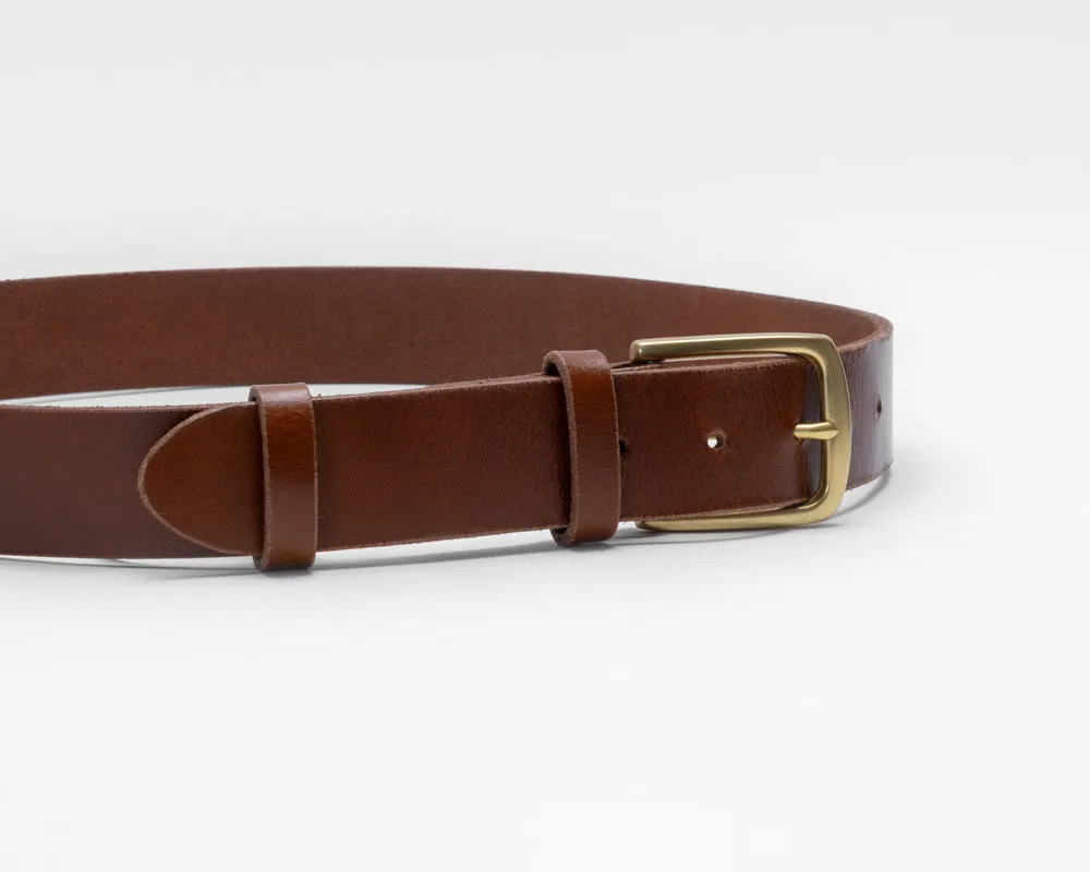 Chestnut Brown Leather Belt