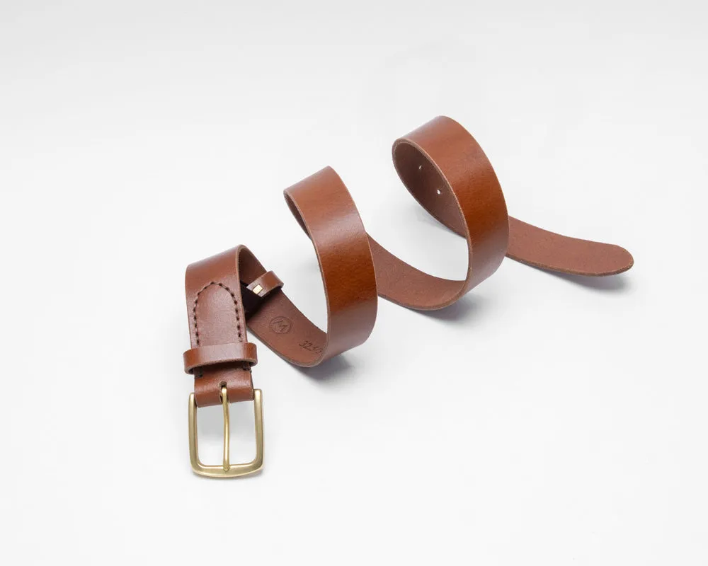 Chestnut Brown Leather Belt