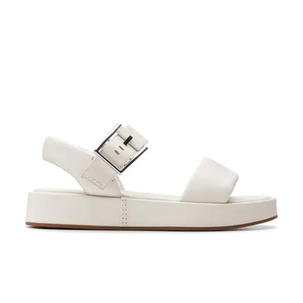 Clarks Women's Alda Strap Off White Leather