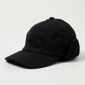 Crown Cap 6 Panel Melton Cap - Black