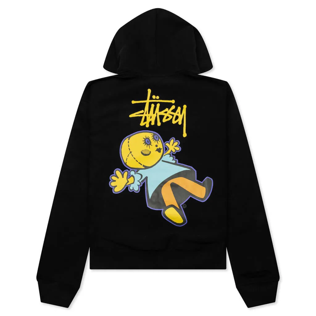 Dollie Zip Hoodie - Black