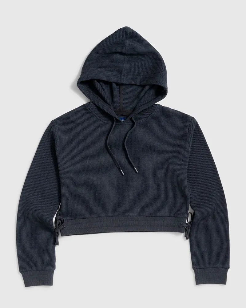 EcoKnit Cropped Thermal Hoodie