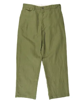 Engineered Garments Olive Cotton Hemp Officer Pant