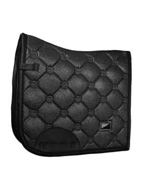 EQUESTRIAN STOCKHOLM DRESSAGE SADDLE PAD - ALL BLACK GLIMMER