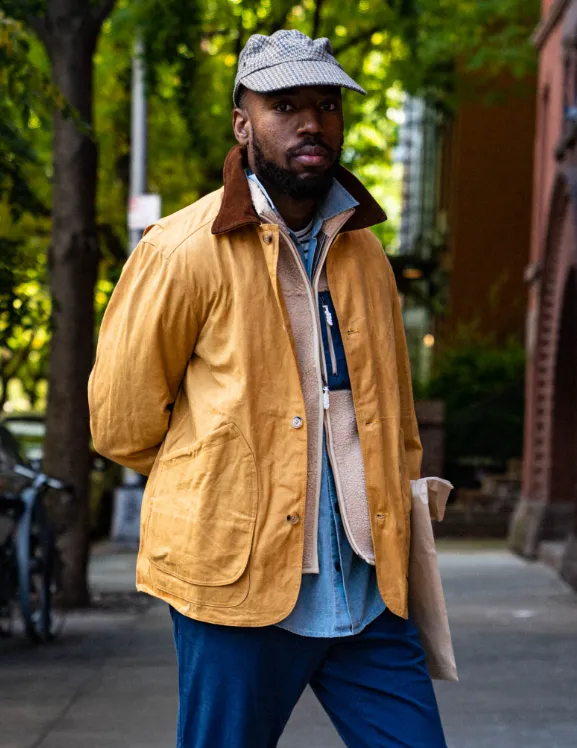 Gamekeeper Jacket in Goldenrod Waxed Canvas