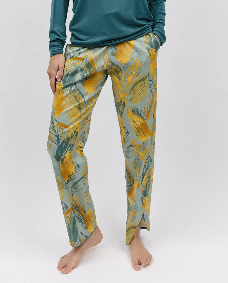 Hannah Leaf Print Pyjama Bottoms