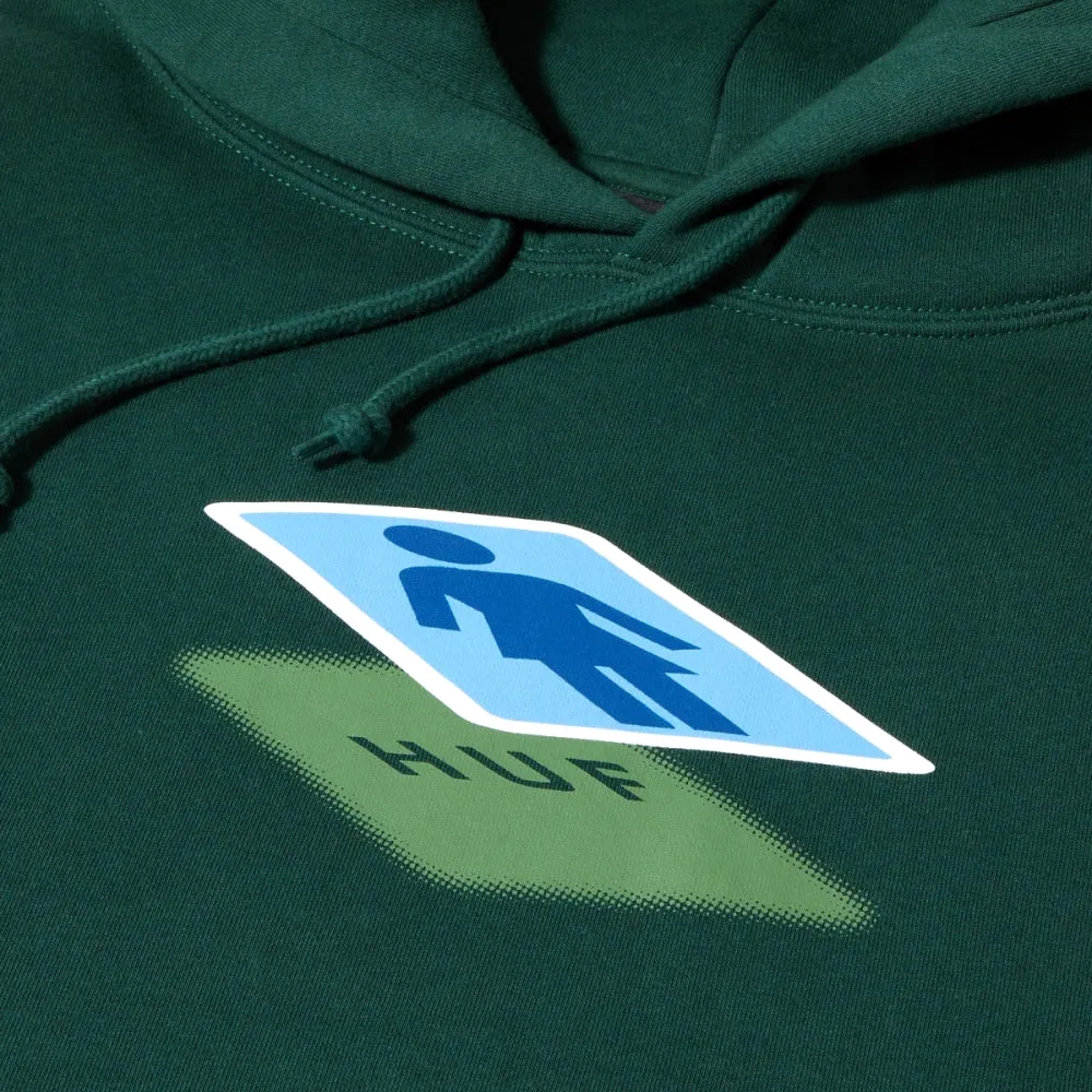 HUF HUF X CRAILTAP SHADOW P/O HOODIE-GREEN