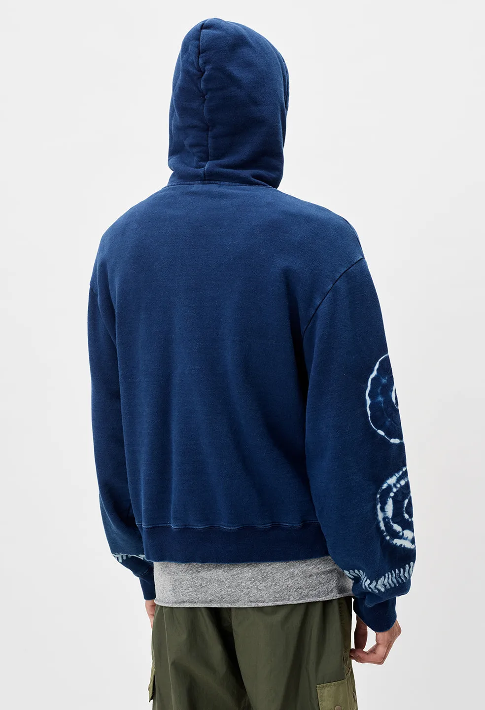 Indigo Shibori Full Zip / Indigo