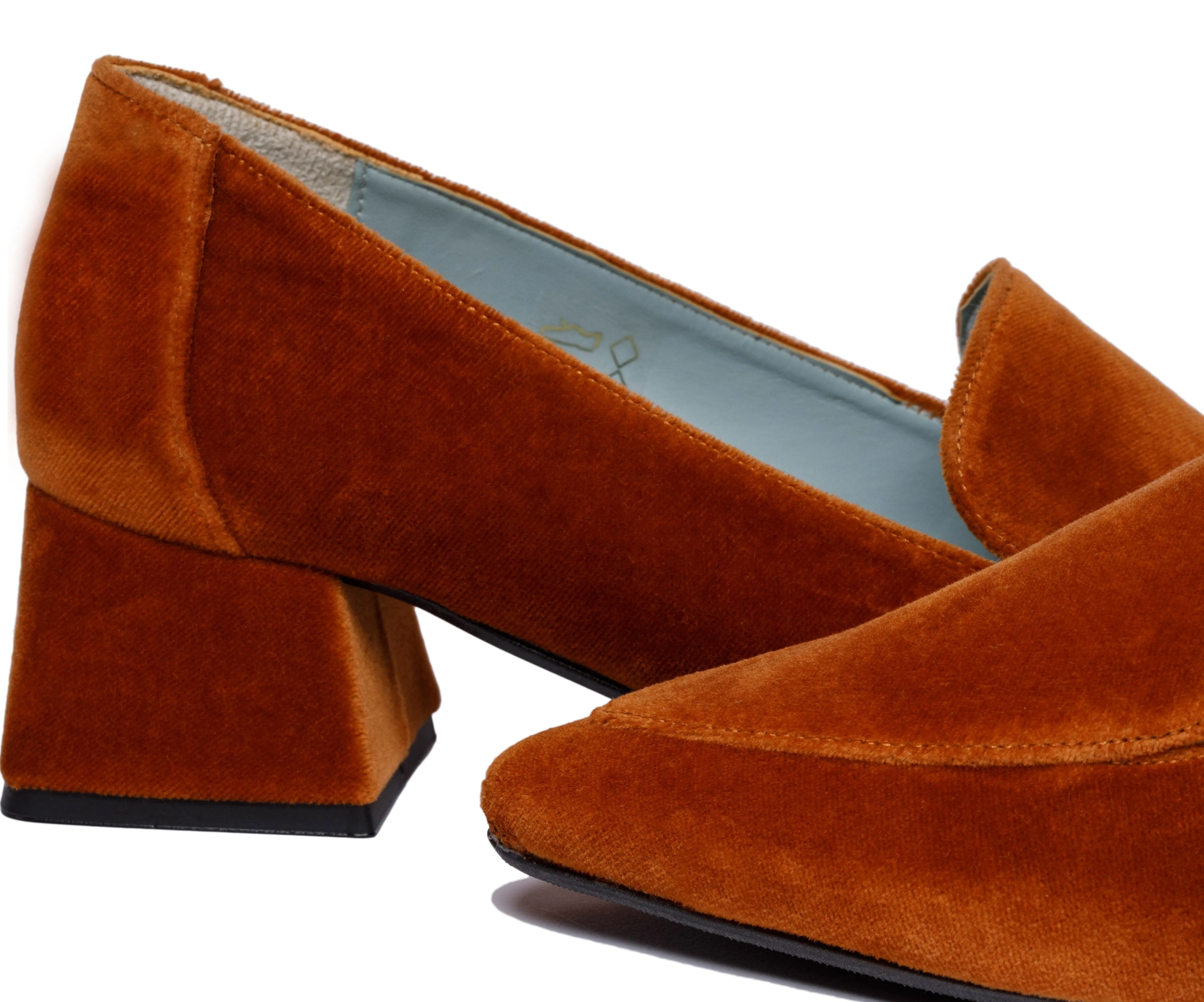 Iris Vegan Velvet Moccasin Loafers | Caramel