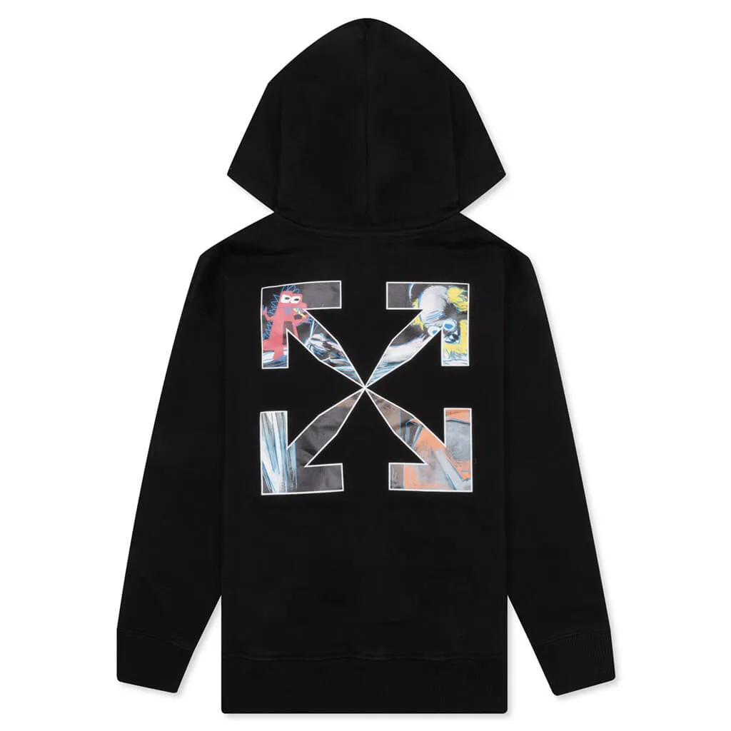 Kids Monster Arrow Hoodie Zip - Black/Multicolor