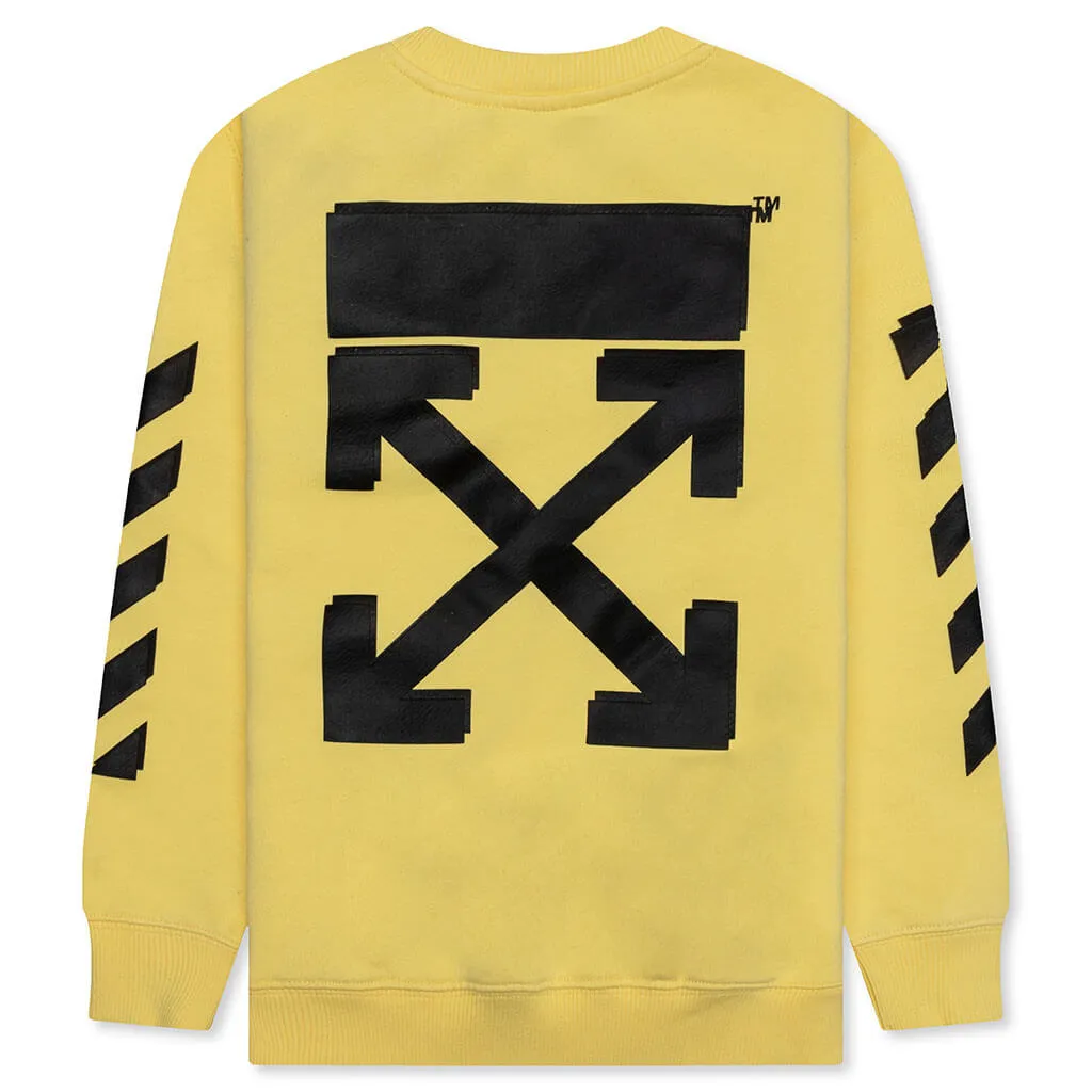 Kids Rubber Arrow Crewneck - Yellow/Black