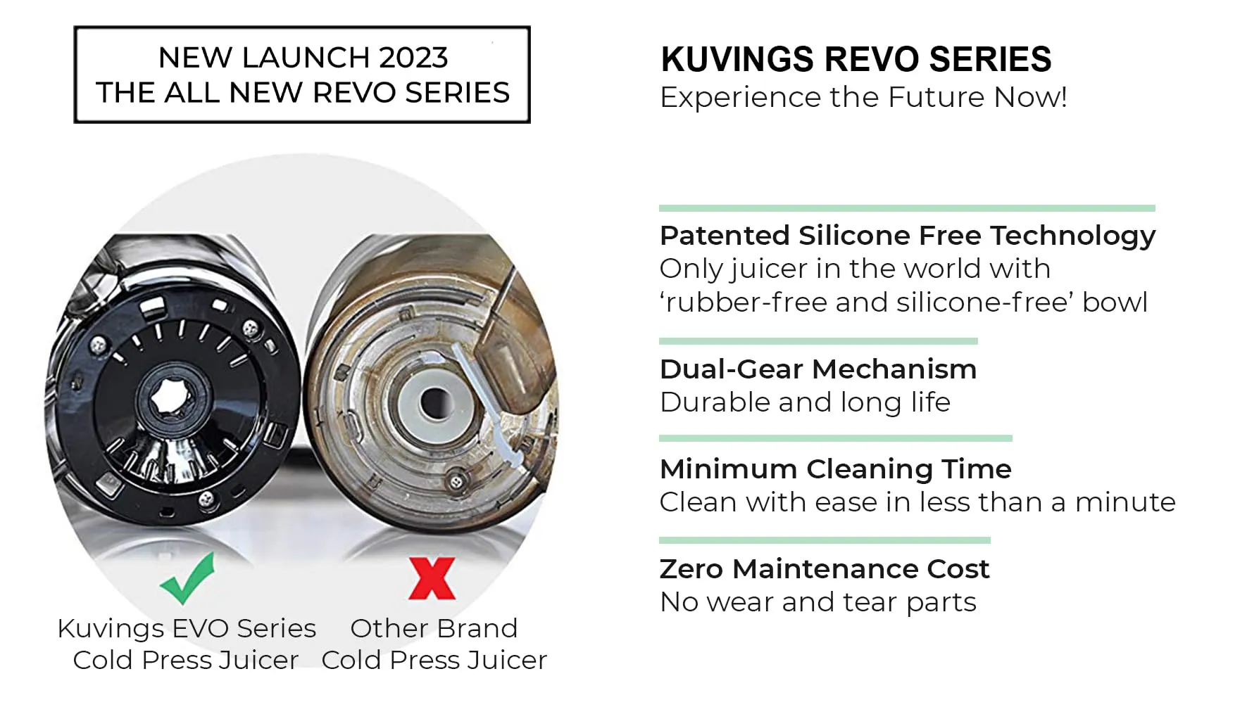 Kuvings REVO Series Professional Cold Press Whole Slow Juicer, World's First Juicer with Patented Automatic-Cutting Auger to reduce juicing time (REVO830 Matt Black   Smoothie & Sorbet)