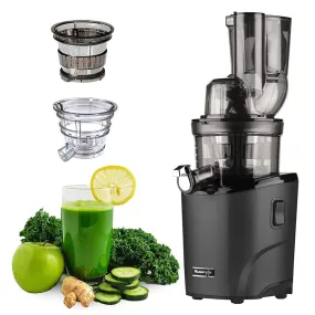 Kuvings REVO Series Professional Cold Press Whole Slow Juicer, World's First Juicer with Patented Automatic-Cutting Auger to reduce juicing time (REVO830 Matt Black   Smoothie & Sorbet)