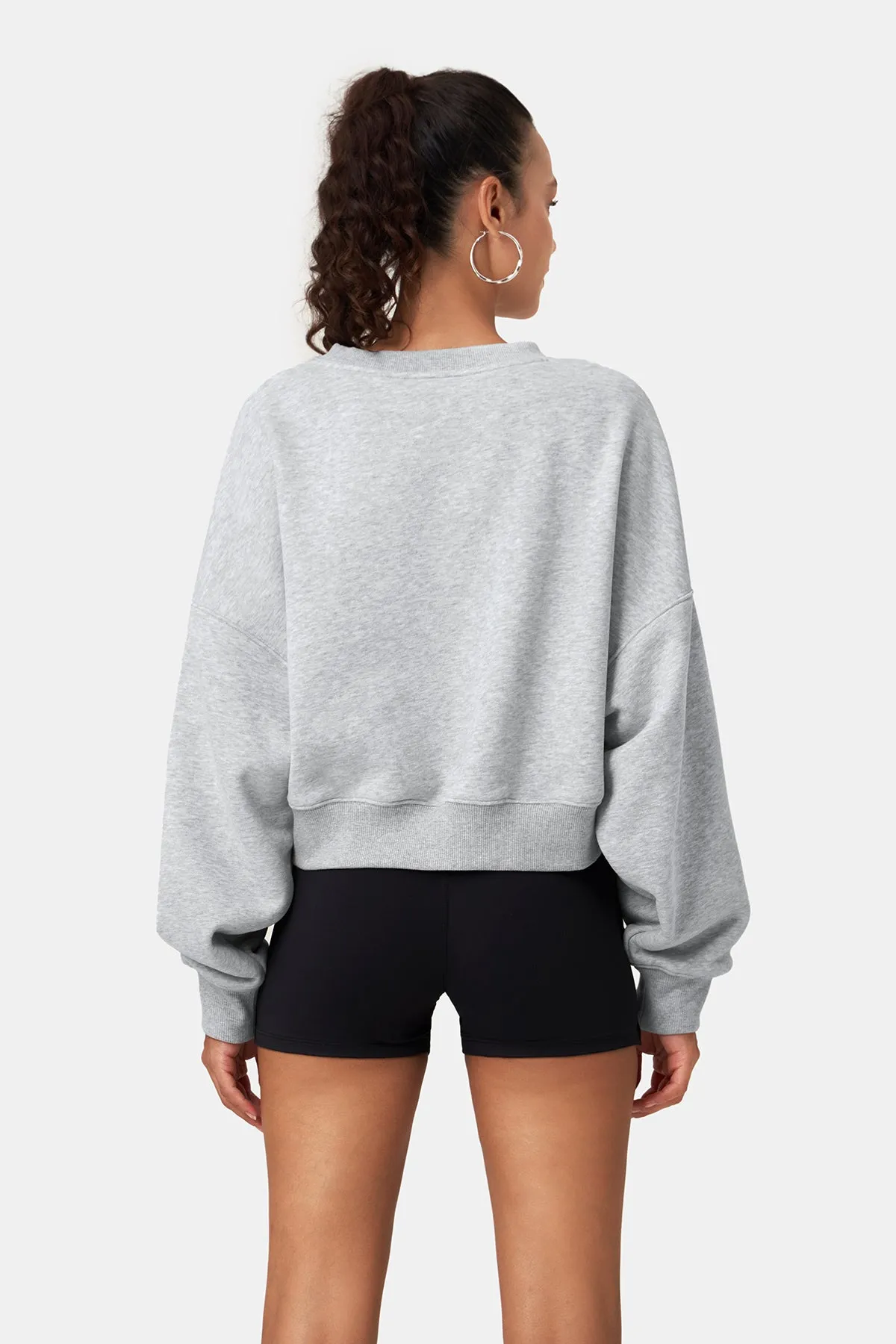 Loose Fit Short Batwing Sleeve Sweatshirt