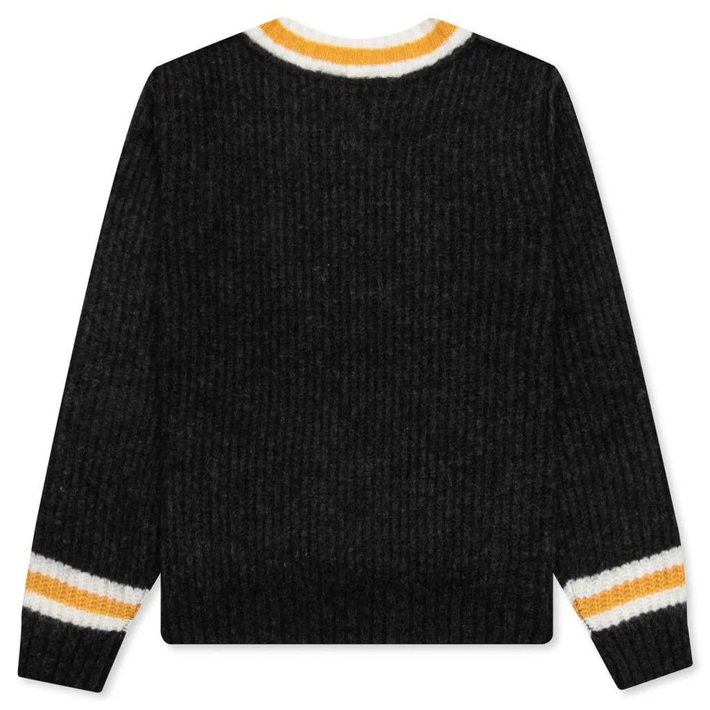 Mohair Tennis Sweater - Charcoal