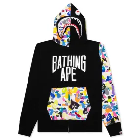 Multi Camo NYC Logo Shark Full Zip Hoodie M