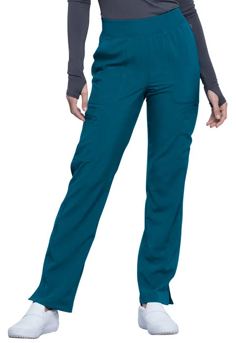 PETITE - Cherokee Infinity Women's Mid Rise Tapered Leg Pull-on Scrub Pant CK065AP