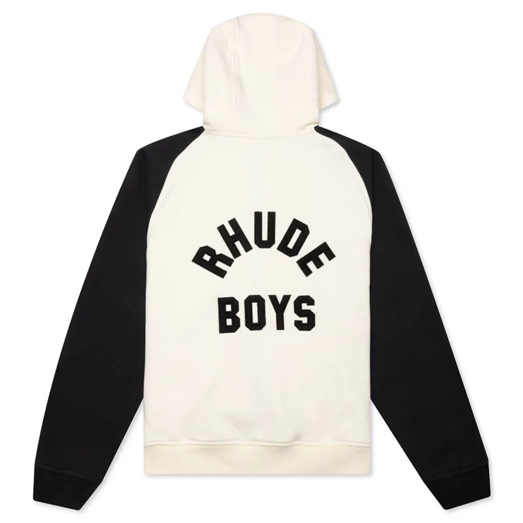 Rhude Boys Raglan Hoodie - Off White