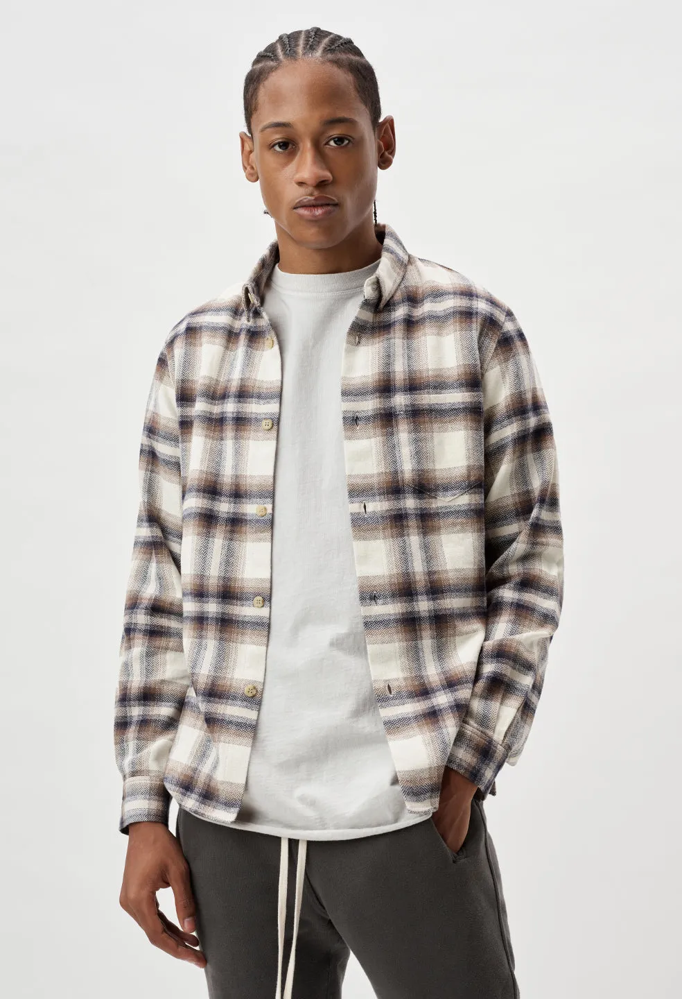 Sly Cotton Straight Hem / Natural X Navy