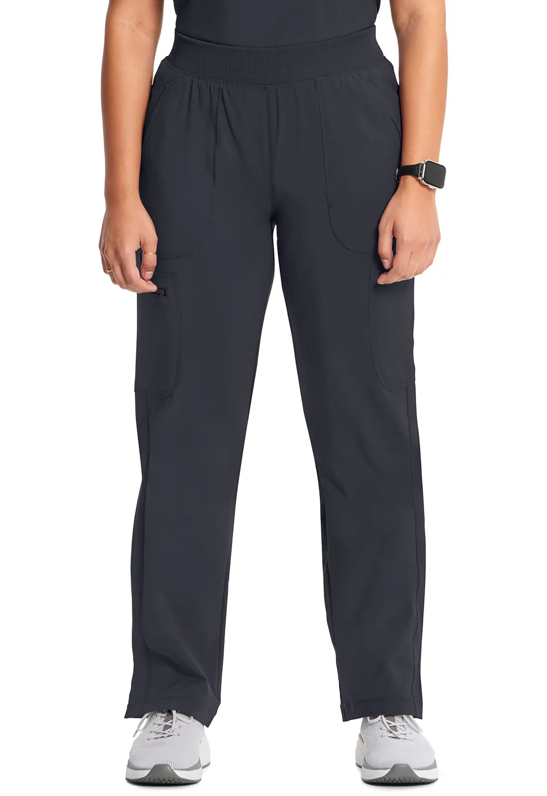 TALL - Cherokee Infinity Women's Mid Rise Tapered Leg Pull-on Scrub Pant CK065AT