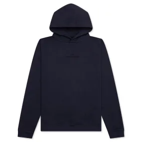 Tonal Upside Down Logo Hoodie - Blue/Tonal Embroidery