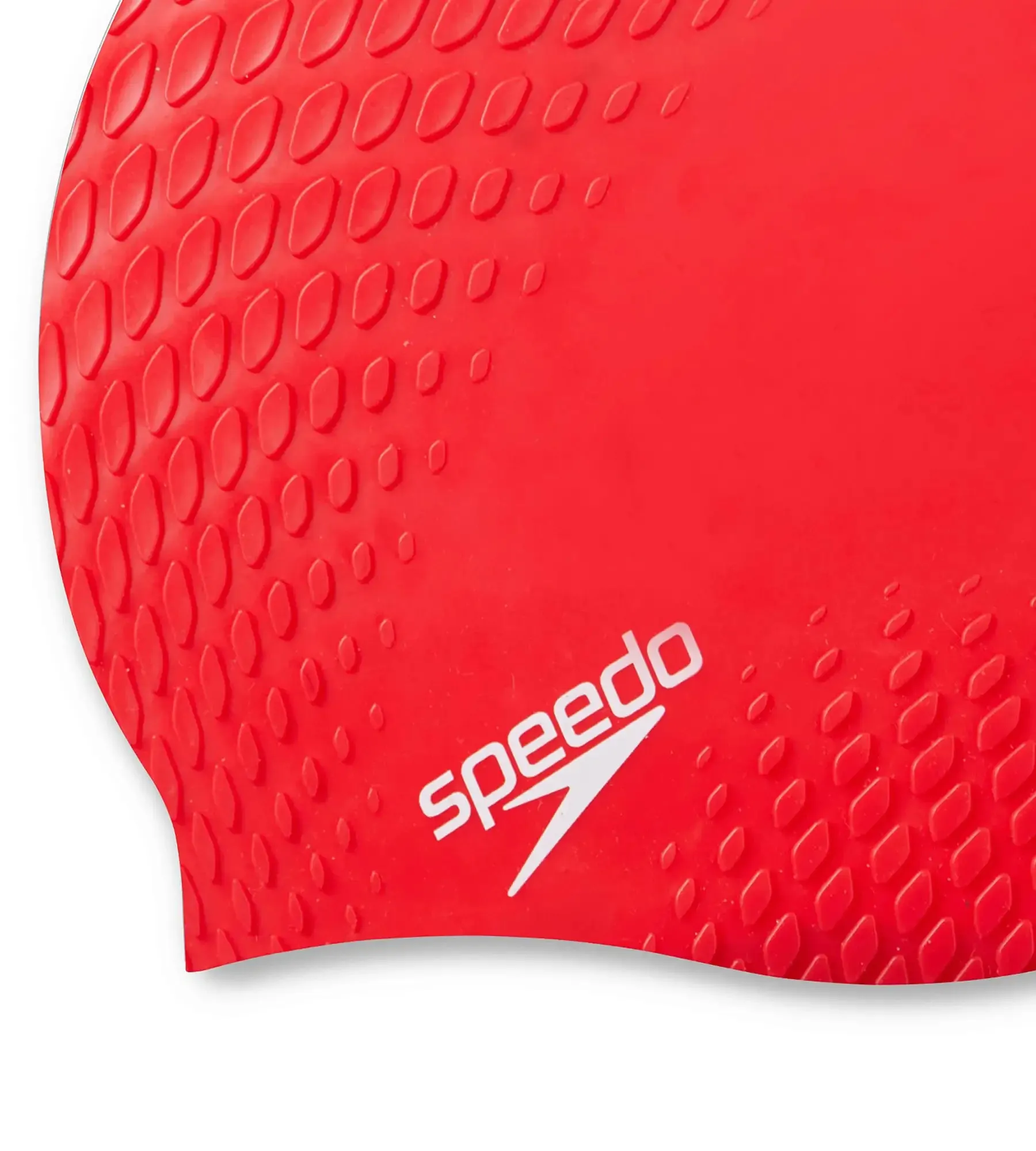 Unisex Adult Bubble Active   Swim Cap - Red Red