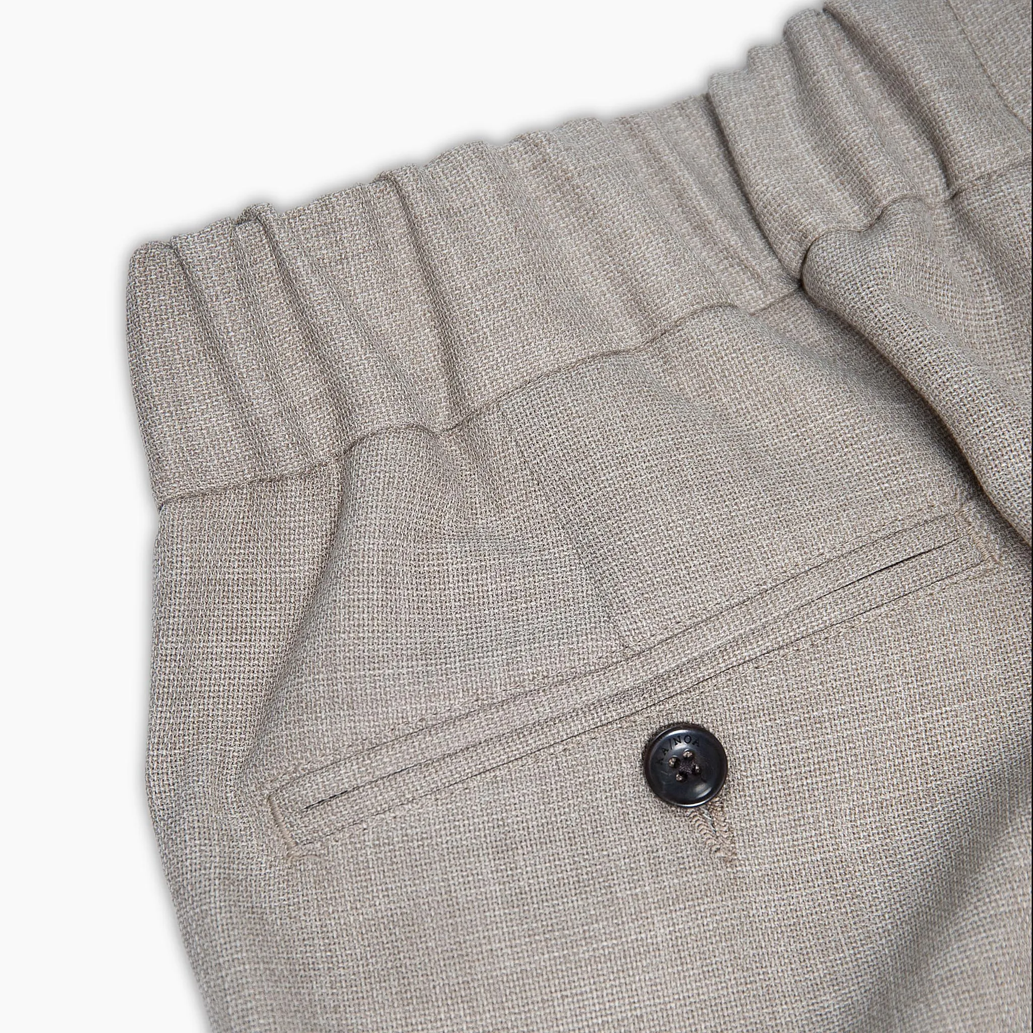 Vince easy pants with drawstring in Defender Lux Hopsack Wool