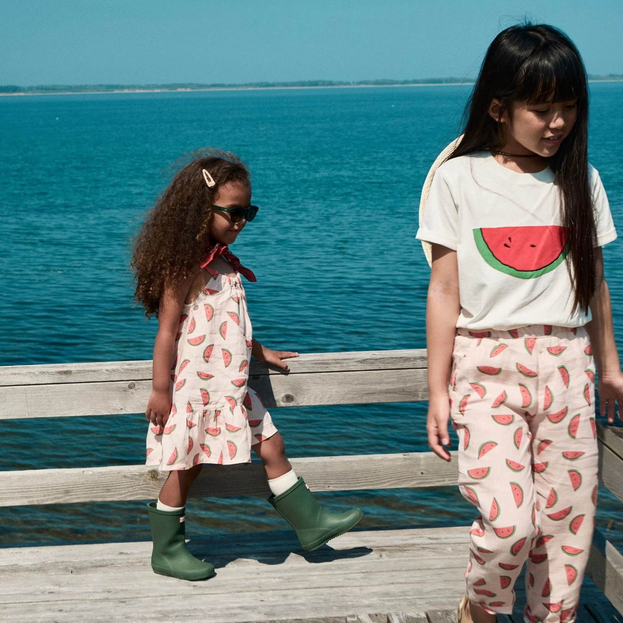 Watermelon Slices Linen Kid Pants