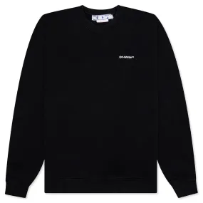 Wave Outl Diag Slim Crewneck - Black/White