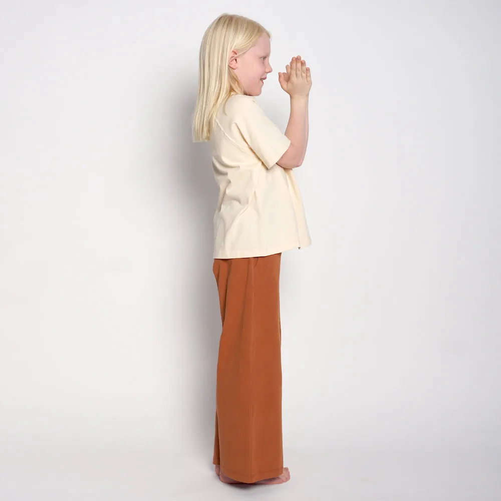 Wide Leg Pants Caramel Cookie