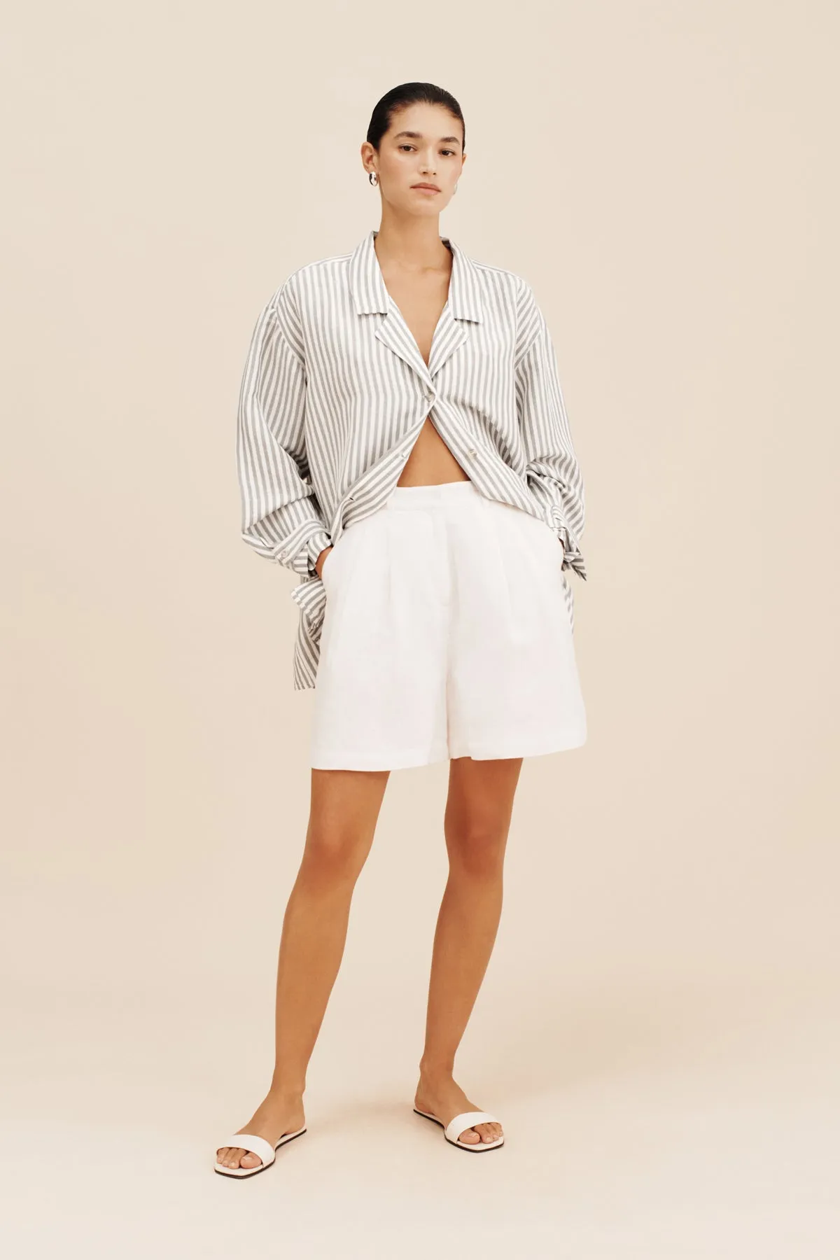 ZADIE SHIRT - SEAGRASS STRIPE